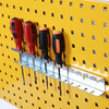 Square hole hole plate storage rack screwdriver wrench round bottle drill bit material storage and organization tool hanging plate hook six-rod hook