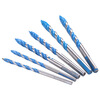 Mihong ceramic tile drilling bit 6mm hardened alloy triangle drill bit all-ceramic concrete brick wall special hand drill bit 8mm one pack