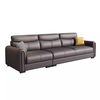 Gu Jia Shufu 2025 new living room sofa leather sofa small apartment straight row cowhide sofa modern simple Italian sofa flagship version Q elastic sitting feeling ecological leather (natural latex version) four-person large four-person 3.2 meters