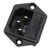 Power socket AC-03 three-pin socket with ear screw hole male socket safe two-in-one socket AC-03 socket