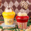 MOBEE popcorn machine fully automatic small household children's birthday gift corn popcorn machine corn popcorn machine red 8 bags of corn