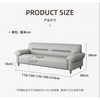 Ji Shilun Nordic leather sofa modern simple small apartment double three-seater living room home leather art sofa cat scratch leather cat scratch leather light gray + sponge + latex + solid wood frame three persons 1.7m - factory direct sales