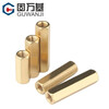 Guwanji two-way hexagonal copper column nut column flat head copper column hollow copper column stud straight hole chassis motherboard isolation column M3*7 (50 pieces)