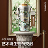 TOMIC Outdoor Titanium Insulated Cup Coffee Cup Portable High-Looking Water Cup Large-Capacity Titanium Cup Souvenir Annual Party Gift Van Gogh Co-branded Blooming White Rose-520ml