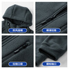 Jeanswest jacket men's autumn and winter casual loose warm thickened polar fleece jacket hooded versatile comfortable fleece top for men