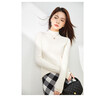 New fashionable and simple half turtleneck wool blended sweater for women, autumn and winter slim fit and versatile bottoming shirt, black M (90~110 catties)