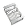 Yusenyi stainless steel telescopic pool drain basket kitchen multi-functional sink rack rag drain rack bowls and plates all stainless steel 304 drain basket small gray