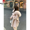 Pierre Cardin white double-sided cape coat for women 2025 new autumn and winter small thick short woolen coat white L 115 catties-130 catties