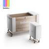 Bebebus crib multifunctional large white bed intelligent liftable foldable movable baby bed large white crib - bright moon white 600mm*1200mm fully equipped
