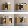 Maiya furniture printer cabinet tea cabinet low cabinet file cabinet office cabinet side cabinet side cabinet glass door mobile cabinet floor-standing package installation Kal wood 160*40*75cm double door glass-package installation