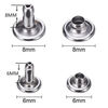 Fengxi DIY metal copper double-sided rivets, mother-in-law rivets, rivets, rivets, ding decoration, leather bags, shoe and hat accessories, buttons, gun black, 20 sets, 6mm (can be riveted up to 3mm thick)