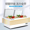 Royalstar commercial large-capacity full-freezer horizontal household refrigerated freezer dual-temperature commercial large freezer freezer display cabinet refrigerator 528 1.5 meters single temperature - intelligent temperature control - 6D copper tube first-class energy efficiency