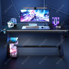 Xin Yizhu upgraded S3 titanium halberd gaming desk desktop computer desk solid wood home desk can be equipped with mechanical arm carbon fiber game table S3 black carbon fiber legless lamp 120*73*74cm two-segment board
