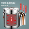 Pingxing's new product Yuzhang stainless steel insulation bucket commercial large-capacity rice bucket soup porridge bucket stall ice bucket milk tea B new multi-layer thickened insulation bucket without faucet 56L insulation 24 hours