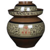Ye Yu Sichuan home-made pickled vegetable jar earthenware old-fashioned ceramic jar with lid extra large thickened pickled vegetable jar old jar with water capacity 17 catties with inner lid