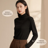 Baleno beige half turtleneck plus velvet bottoming shirt for women 2025 new style inner velvet long-sleeved T-shirt women's tops autumn and winter
