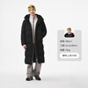Tambor down jacket for men and women, hooded long autumn and winter warm jacket 25 years new style 5550879D black 175
