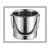 Chuangjingyi chooses stainless steel ice bucket, bar KTV portable ice bucket, multi-purpose ice bucket with separator 1L ice bucket + ice clip by default without separator
