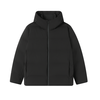 Made in Tokyo, seamless goose down jacket, down jacket for men and women, hooded winter new warm jacket, black L