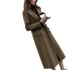 Playboy (PLAYBOY) brand high-end single-sided cashmere coat long knee-length 2025 autumn and winter new slim-fitting temperament wool woolen coat Autumn moon color (thickened with velvet) S S (85-100 pounds)