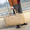 Pupan large-capacity luggage bag portable travel bag men's thickened canvas moving bag outdoor bag women's maternity bag luggage bag Khaki (extra large - about 80 liters)