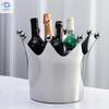 Oeny's new crown stainless steel ice bucket club champagne bucket red wine ice bucket bar KTV wine cooler silver crown ice bucket