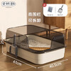 Cat litter box translucent fence removable semi-closed anti-splash litter box kitten fully open giant cat toilet cloud lime 61cm extra large size upgraded and thickened