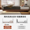 Xinfu Qiaojiang no bedside bed frame beech solid wood modern simple small apartment full-edge white oak backless mid-century style suspended bed single bed 100% solid wood hot selling 1.5*2 meter suspended bed encrypted beech bed board / light strip