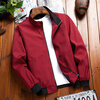 Playboy Men's Casual Jacket 2025 Spring and Autumn New Stand Collar High-end Trendy Baseball Uniform Short Windbreaker Men's Black XL