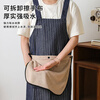 Aomeiyou cooking apron 2025 new home kitchen waterproof and oil-proof work clothes women's apron catering blue
