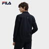 FILA official men's knitted long-sleeved jacket 2025 winter new fashion casual and comfortable lapel top Legend Blue-NV M 170/92A/M