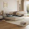 Chivas Five Star Fabric Master Bedroom Queen Bed Double Bed Cream Wind Frame Storage Belt Mattress C532 White 1.5mx2m