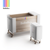 Bebebus crib multifunctional large white bed intelligent liftable foldable movable baby bed large white crib - bright moon white 600mm*1200mm fully equipped