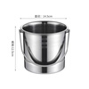 Chuangjingyi chooses stainless steel ice bucket, bar KTV portable ice bucket, multi-purpose ice bucket with separator 1L ice bucket + ice clip by default without separator