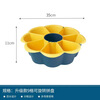 UOSO hot pot side dish hot pot dish artifact large nine-point grid basket family side dish rotating drain hot pot vegetable basket blue and yellow nine-grid round side dish plate household vegetable basket storage rack family multi-functional platter divided plate