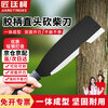 Jiang Tingke woodcutter outdoor agricultural manganese steel road opener heavy-duty machete woodchopping agricultural long-handled gardening tool rubber handle straight head 1 pack