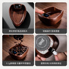 Bincoo walnut coffee bean electronic scale hand brewed coffee bean weighing machine coffee bean weighing tray coffee bean dish weighing walnut bean dish electronic scale + sealed jar