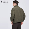Dances with Wolves Windproof Stand Collar Jacket Men's 2026 Spring New Commuting Anti-Wrinkle High-Quality Casual Youth Loose Jacket 1078 Military Green 203 - Quilted Style L (175)