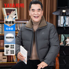 Duck Down Jacket Dad's Clothing Men's Winter Warm and Cold-proof Fur Collar Middle-aged and Elderly Thickened Business Casual Father's Jacket Men's