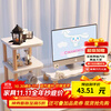 Wooden Shuangfu monitor elevated computer stand computer pad elevated office desk storage rack storage rack laptop stand