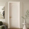 French retro cream style solid wood paint door bedroom door multi-layer solid wood paint solid wood composite American room door solid wood multi-layer A style