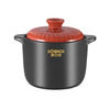 KOBACH casserole, stew, simmer, ceramic pot, fry, Chinese medicine pot, high temperature resistant, non-cracking, health-preserving soup cooker, electric ceramic stove, gas stove, large size with red lid (1-7 people) 4.8L