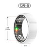 Smart ring black technology monitors heart rate, blood pressure, blood oxygen, sleep, health and exercise, multi-functional photo-taking smart ring, ceramic white #11, inner diameter 20.6mm, with charging compartment