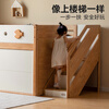 Genji Muyu children's furniture solid wood bed bedroom with guardrails half-height bed for home small apartment multi-functional storage bed children's half-height bed (with bottom board) + mattress (8cm thick J23 1200mm*2000mm