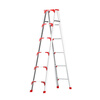 Zimai aluminum alloy herringbone ladder household ladder folding ladder thickened and bold multi-functional portable engineering warehouse climbing decoration ladder six-step ladder 2.2 meters fully reinforced