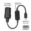 He Jiangong black thickened copper wire 5V to 12V driving recorder boost power supply USB to cigarette lighter adapter cable black