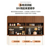 Paopu Guangdong Foshan second-hand sideboard wine cabinet storage rack multi-functional hole board against the wall integrated living room kitchen cabinet 180*40*200 walnut+cream high style including installation