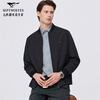 Septwolves non-deformable jacket men's fashion baseball collar jacquard men's jacket black L