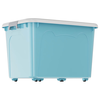 JD Logistics Plastic Storage Box Home Extra Large Capacity Clothing Storage Box Multi-Function Organizing Box with Cover Large Size 49.5*37*26cm Blue 1 pc