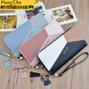 Ms. Ye Yu's hand wallet, women's long, simple, contrasting color splicing, personalized student large-capacity zipper bag can hold mobile phones, trendy pink - contrasting color splicing single pull